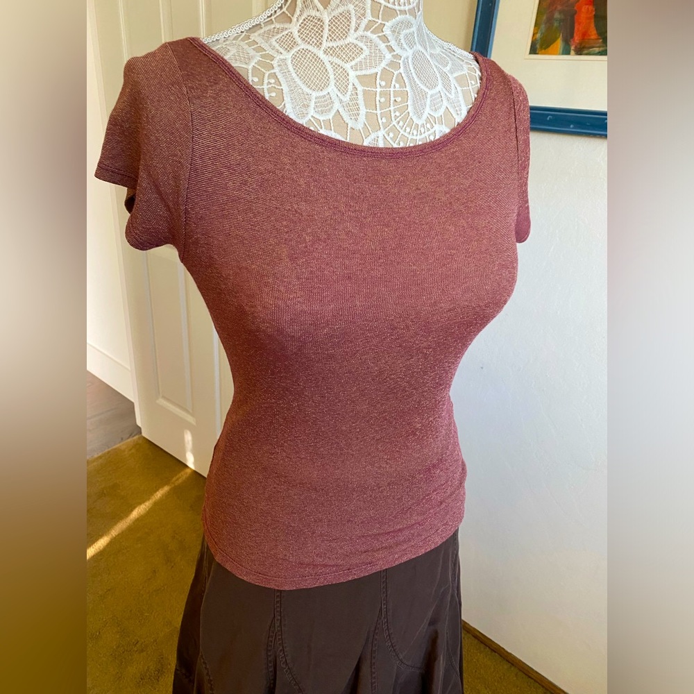 Michael Stars red brown tshirt, one-size. Used